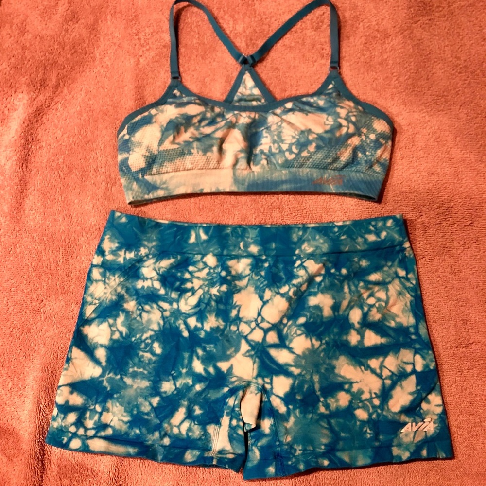Tie Dye Sports Bra and Spandex Set